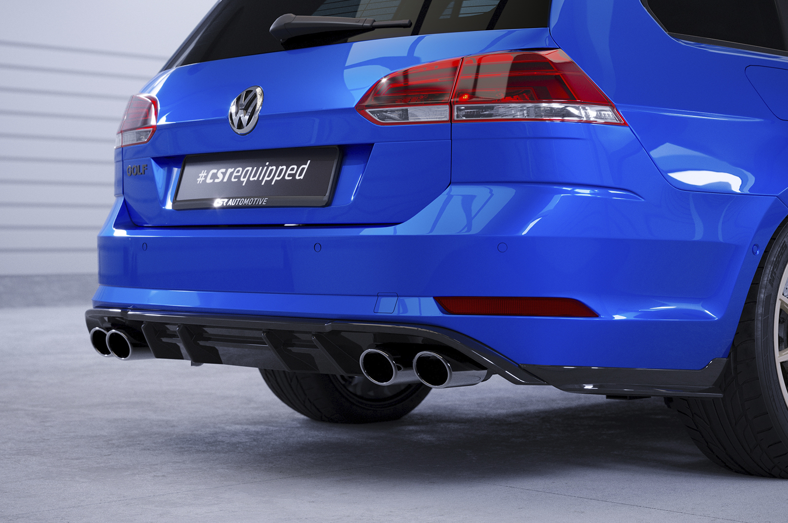 Diffuseur / Ajout de parechoc arrière pour VW Golf 7 (Typ AU) break (toutes carrosseries) (2017-2020) - Fabriqué en ABS (6 finitions au choix)