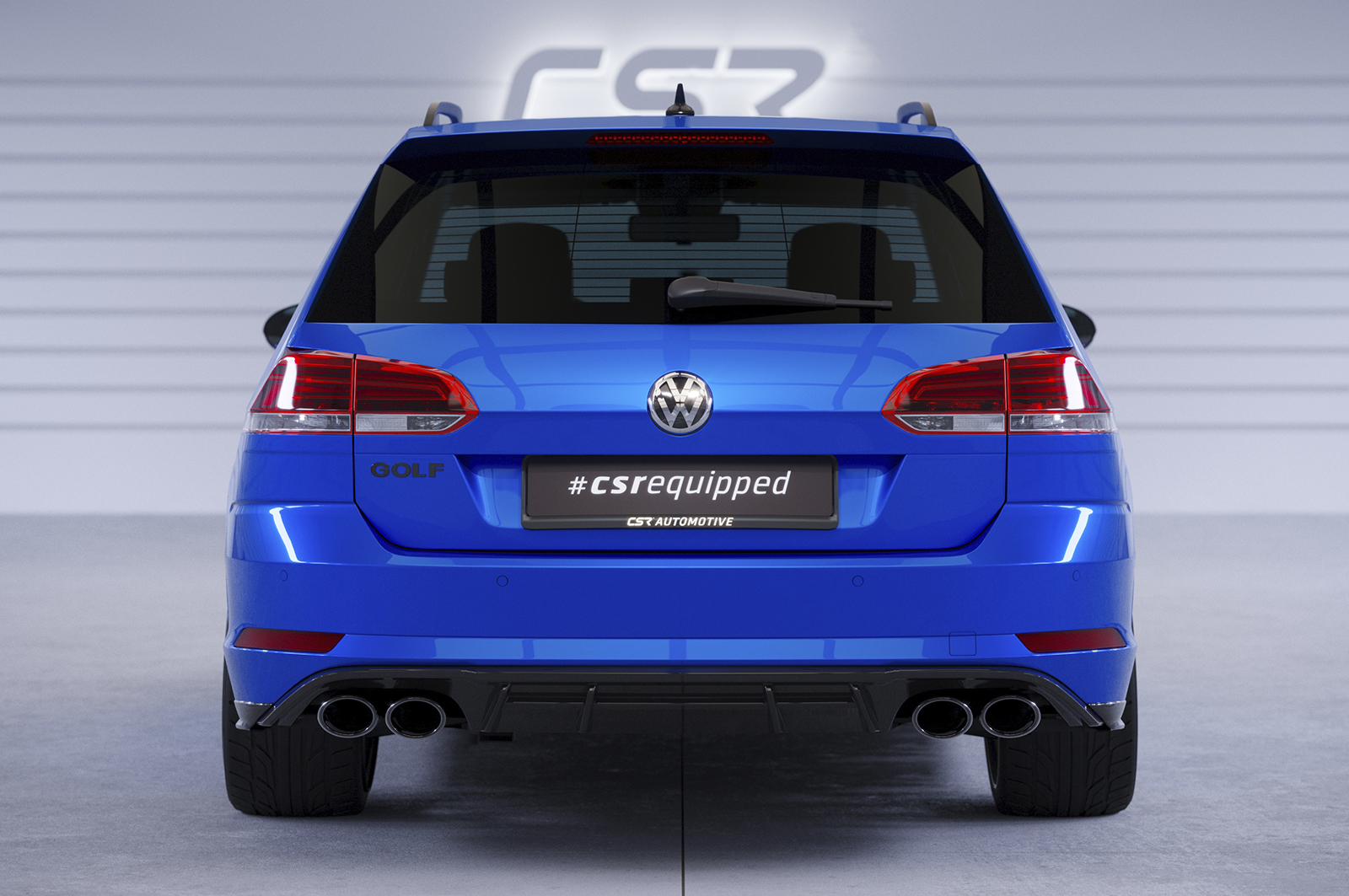 Diffuseur / Ajout de parechoc arrière pour VW Golf 7 (Typ AU) break (toutes carrosseries) (2017-2020) - Fabriqué en ABS (6 finitions au choix)