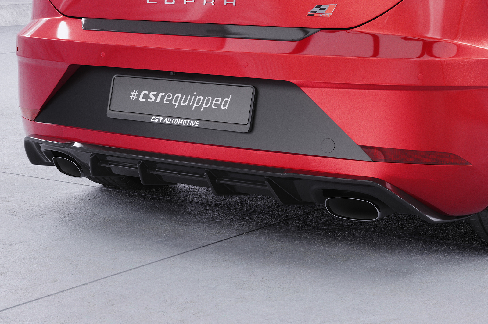 Diffuseur / Ajout de parechoc arrière pour Seat Leon III Typ 5F Cupra (2017-2020) - Fabriqué en ABS (6 finitions au choix)