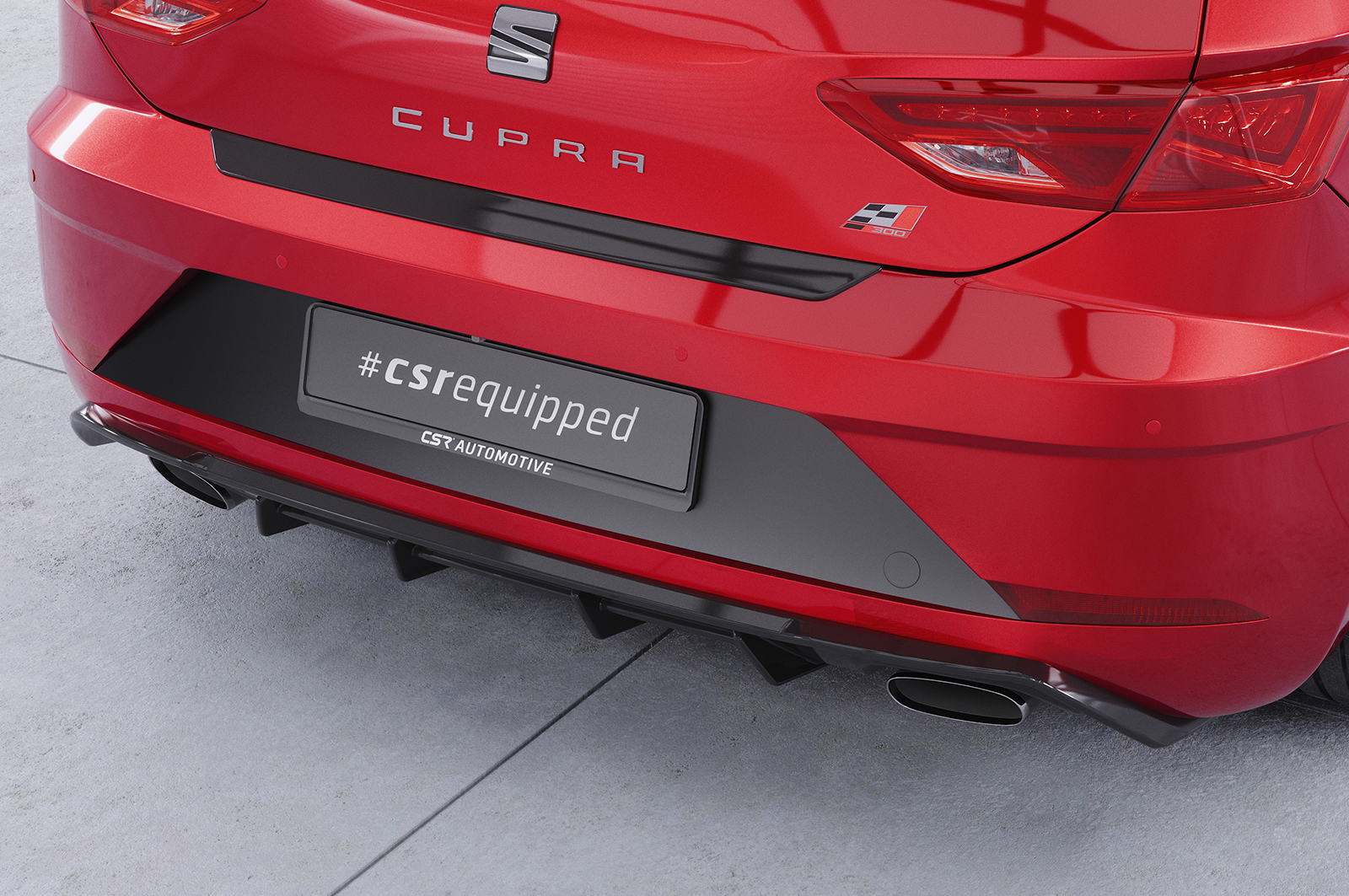 Diffuseur / Ajout de parechoc arrière pour Seat Leon III Typ 5F Cupra (2017-2020) - Fabriqué en ABS (6 finitions au choix)