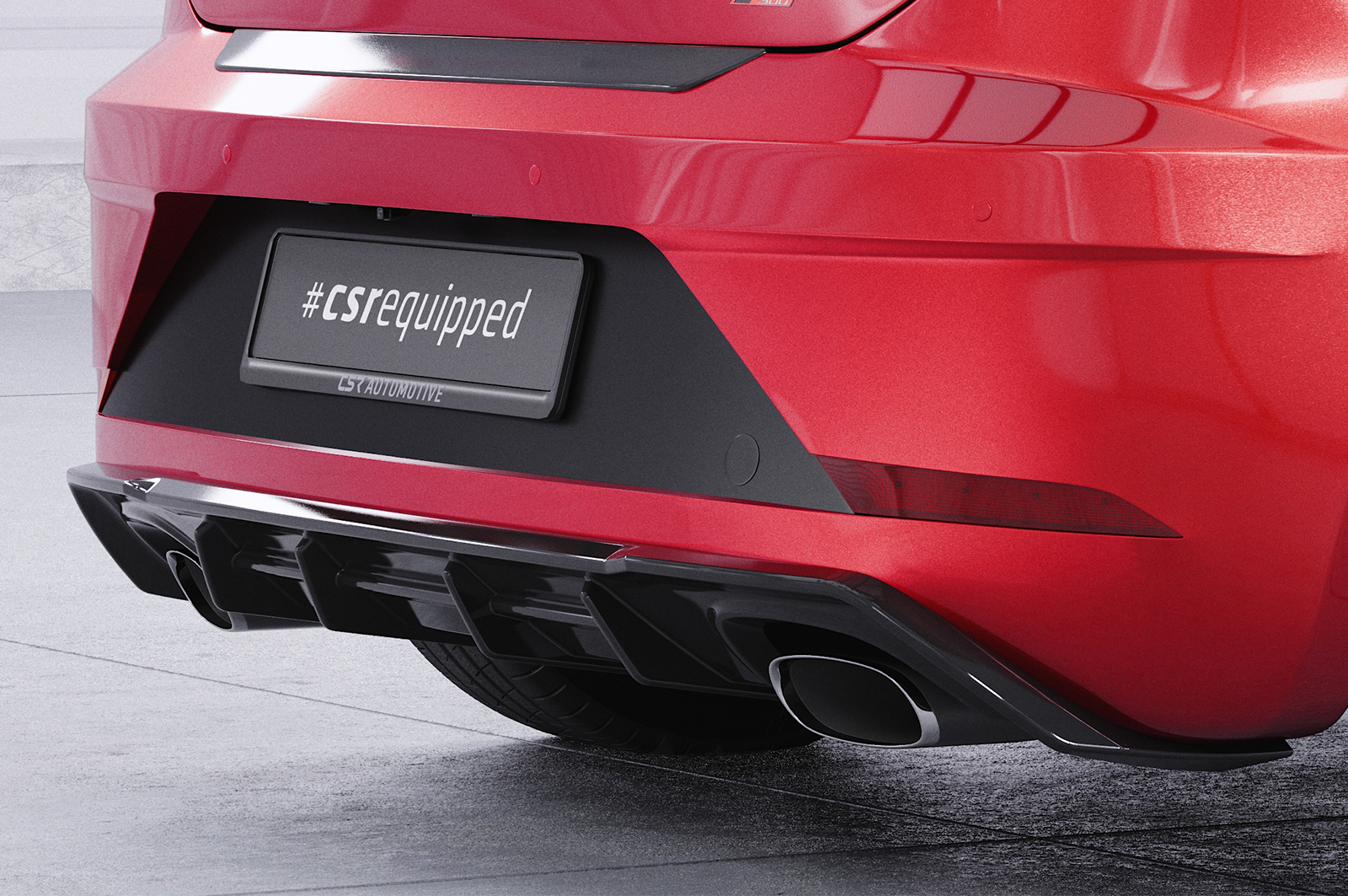 Diffuseur / Ajout de parechoc arrière pour Seat Leon III Typ 5F Cupra (2017-2020) - Fabriqué en ABS (6 finitions au choix)
