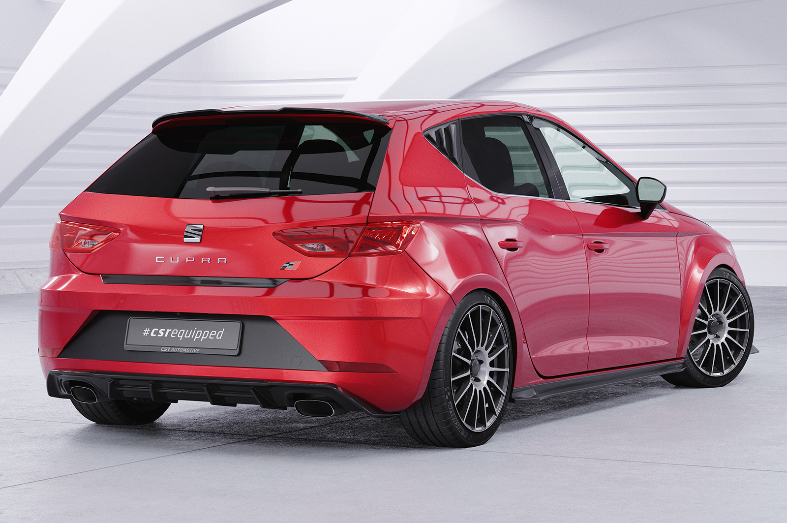 Diffuseur / Ajout de parechoc arrière pour Seat Leon III Typ 5F Cupra (2017-2020) - Fabriqué en ABS (6 finitions au choix)