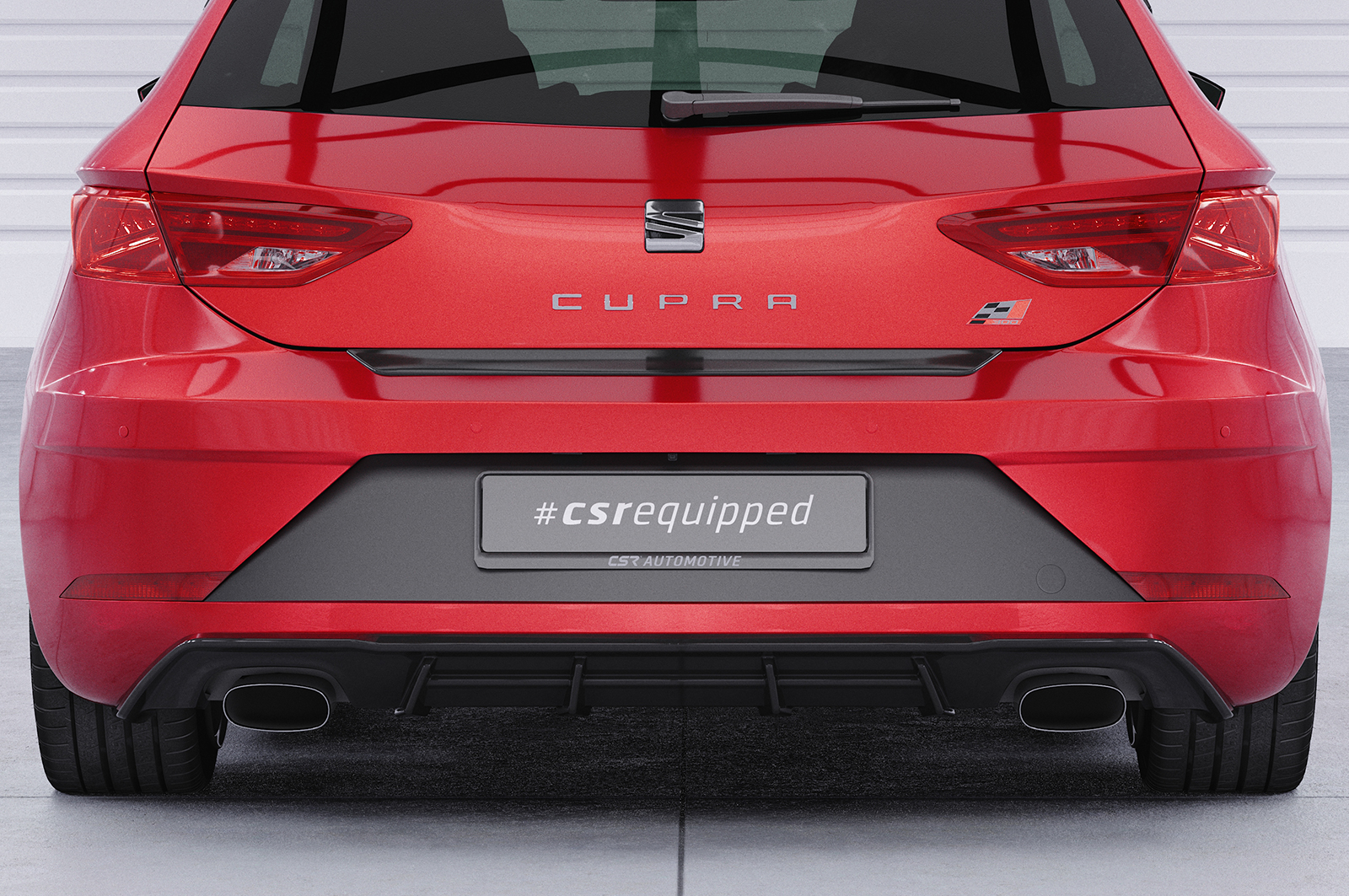 Diffuseur / Ajout de parechoc arrière pour Seat Leon III Typ 5F Cupra (2017-2020) - Fabriqué en ABS (6 finitions au choix)
