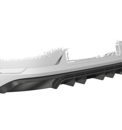 Diffuseur / Ajout de parechoc arrière pour VW Golf 7 (Typ AU) finition de base / R-Line et e-Golf (facelift) (2017-2021) - Fabriqué en ABS (6 finitions au choix)
