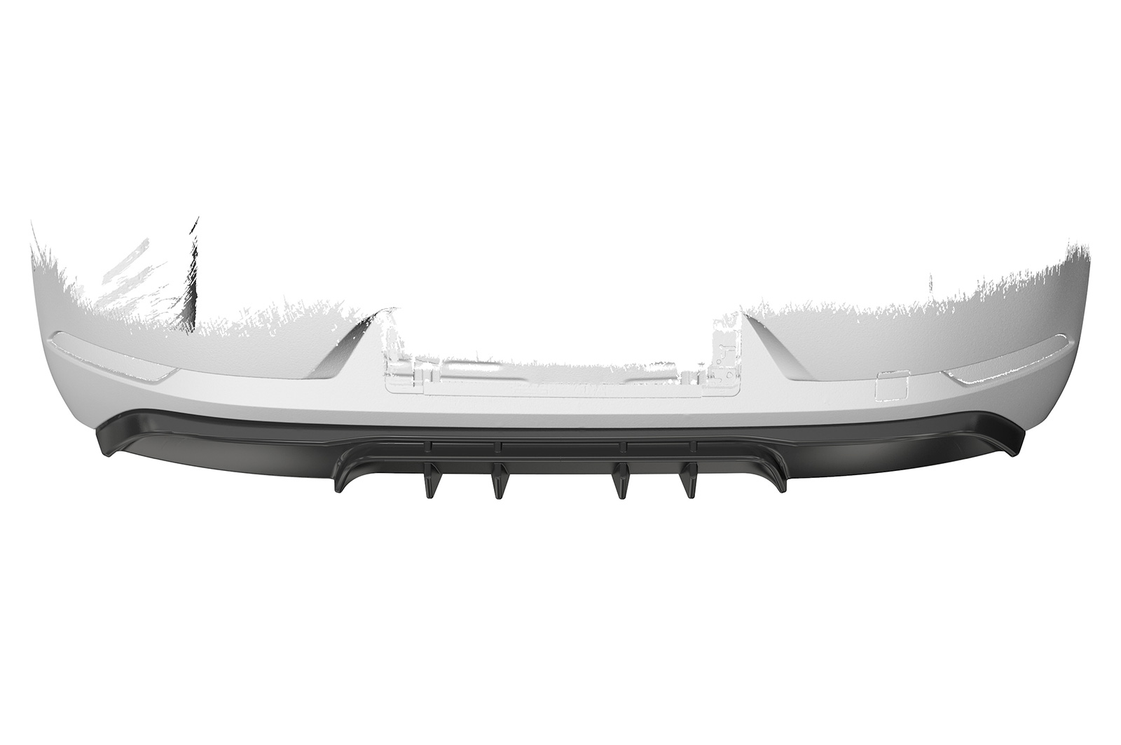 Diffuseur / Ajout de parechoc arrière pour VW Golf 7 (Typ AU) finition de base / R-Line et e-Golf (facelift) (2017-2021) - Fabriqué en ABS (6 finitions au choix)