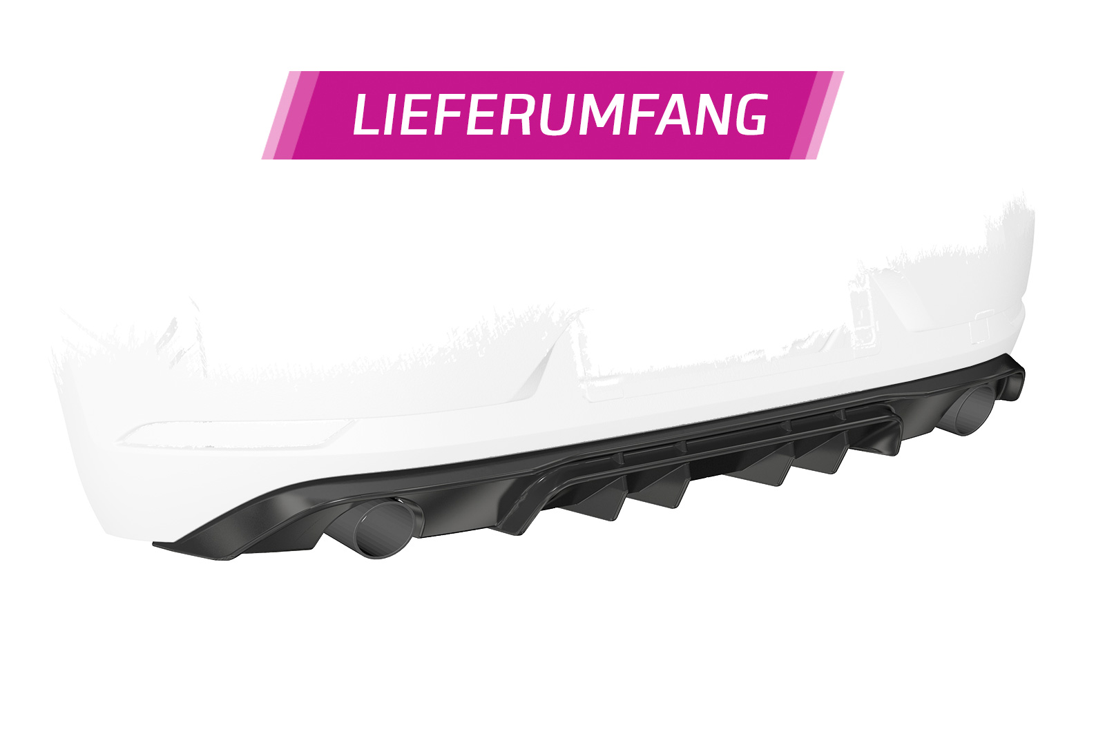 Diffuseur / Ajout de parechoc arrière pour VW Golf 7 (Typ AU) GTI (facelift) (2017-2021) - Fabriqué en ABS (6 finitions au choix)