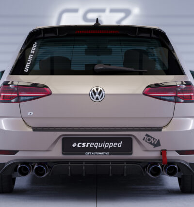 Diffuseur / Ajout de parechoc arrière pour VW Golf 7 (Typ AU) R (facelift) (2017-2019) - Fabriqué en ABS (6 finitions au choix)