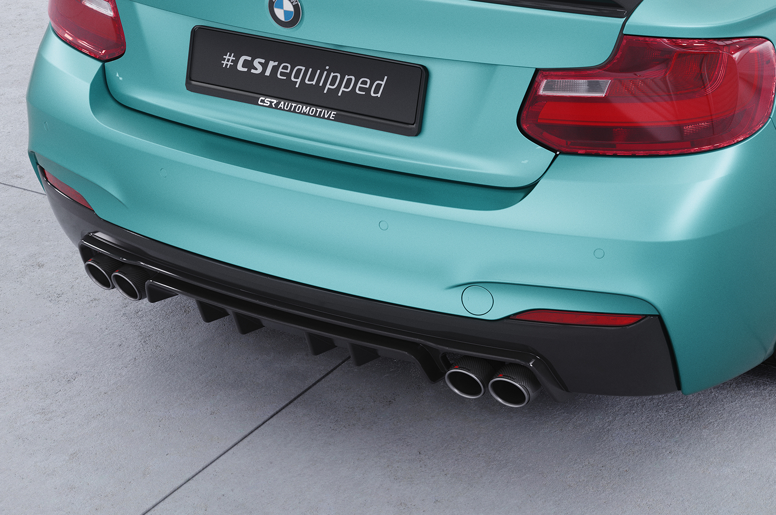 Diffuseur / Ajout de parechoc arrière pour BMW Série 2 F22 / F23 Pack M (11/2013-06/2021) - Fabriqué en ABS (6 finitions au choix)