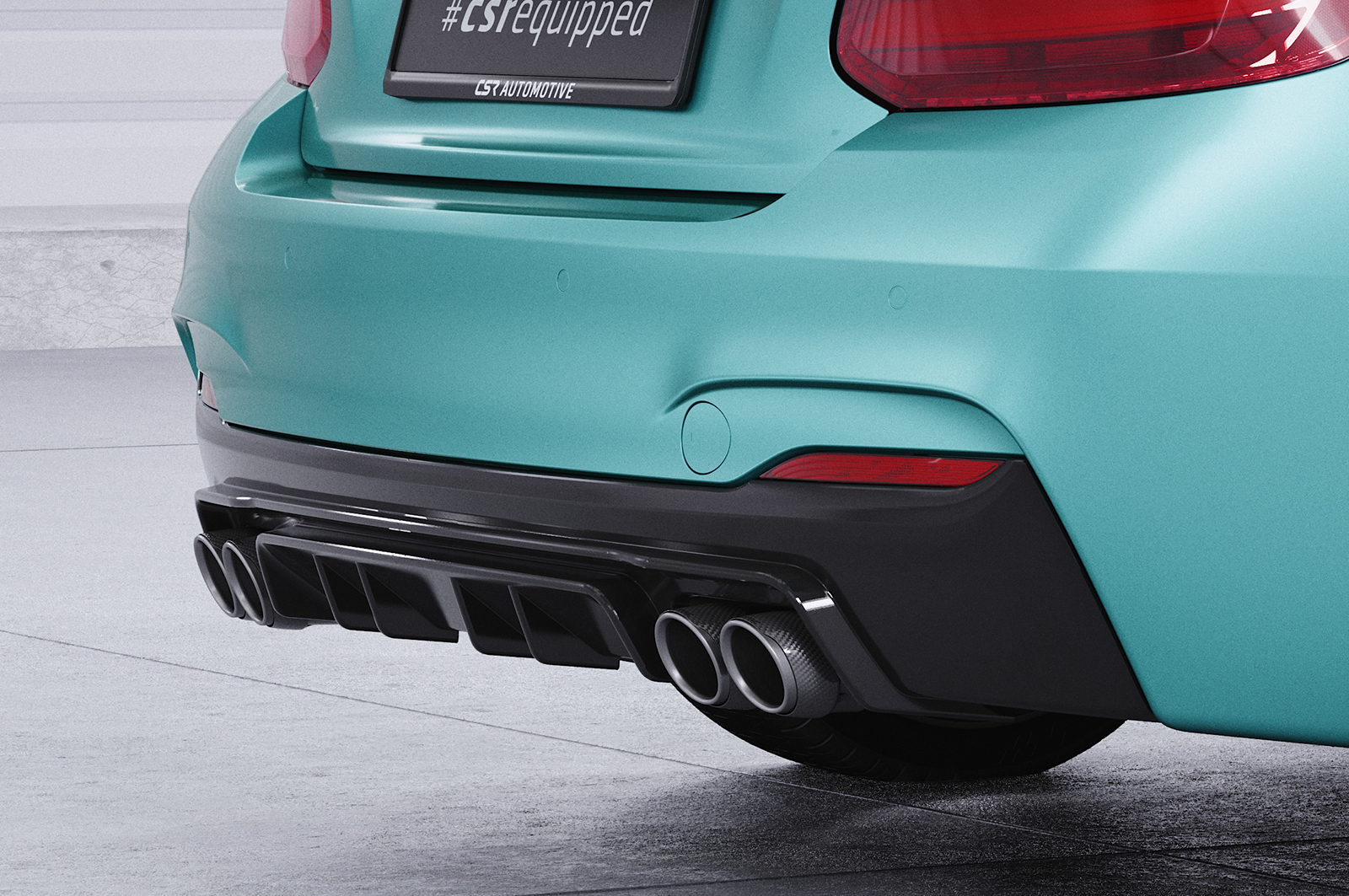 Diffuseur / Ajout de parechoc arrière pour BMW Série 2 F22 / F23 Pack M (11/2013-06/2021) - Fabriqué en ABS (6 finitions au choix)
