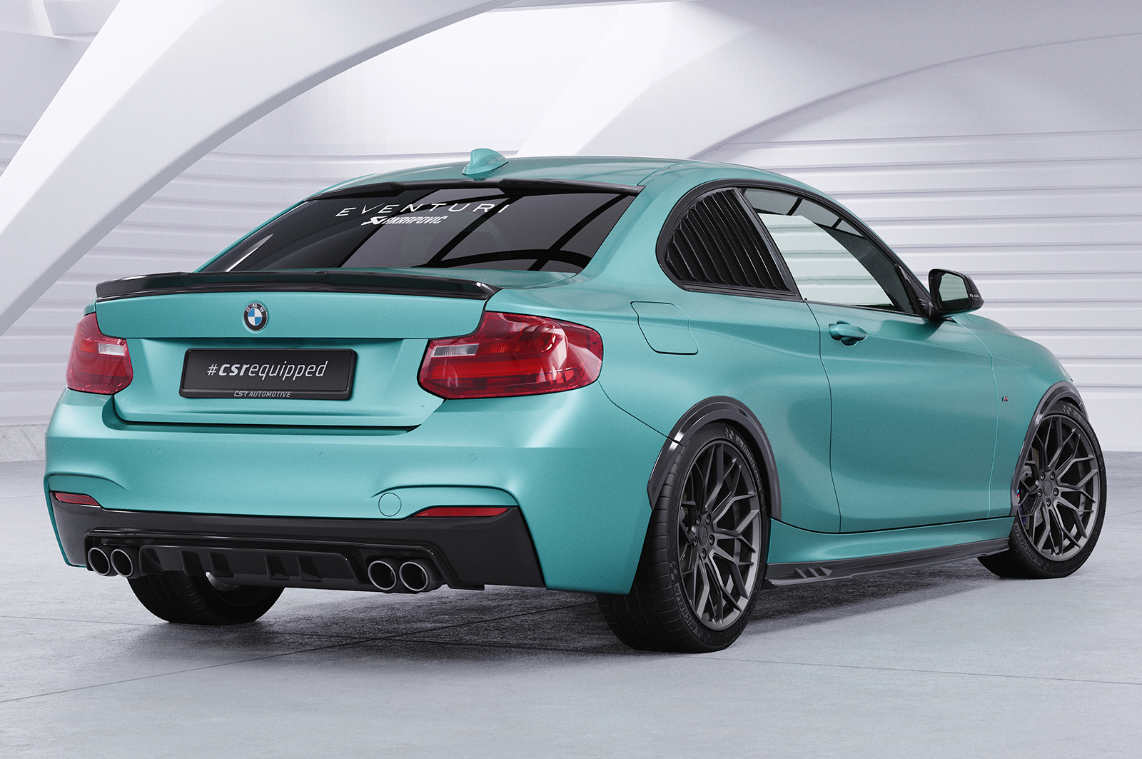 Diffuseur / Ajout de parechoc arrière pour BMW Série 2 F22 / F23 Pack M (11/2013-06/2021) - Fabriqué en ABS (6 finitions au choix)