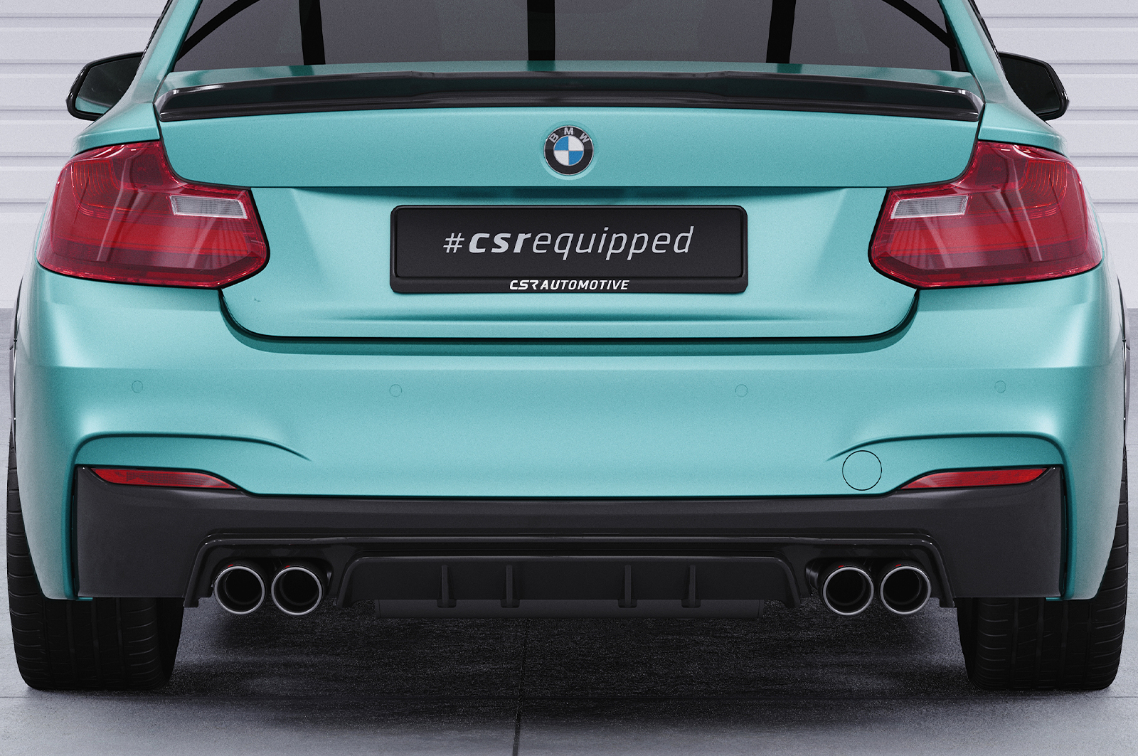 Diffuseur / Ajout de parechoc arrière pour BMW Série 2 F22 / F23 Pack M (11/2013-06/2021) - Fabriqué en ABS (6 finitions au choix)
