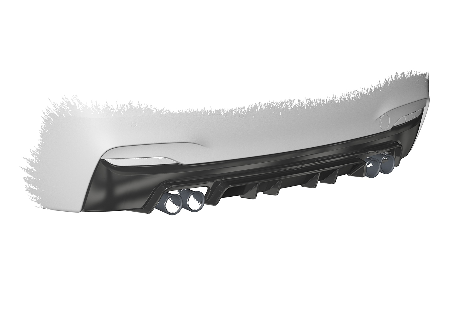 Diffuseur / Ajout de parechoc arrière pour BMW Série 2 F22 / F23 Pack M (11/2013-06/2021) - Fabriqué en ABS (6 finitions au choix)