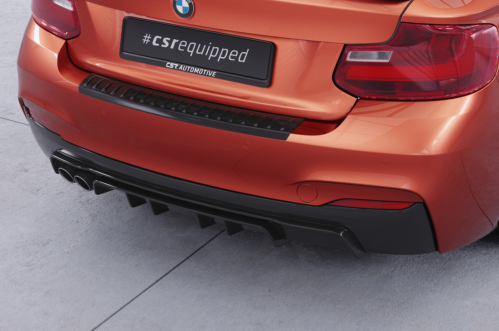 Diffuseur / Ajout de parechoc arrière pour BMW Série 2 F22 / F23 Pack M (11/2013-06/2021) - Fabriqué en ABS (6 finitions au choix)
