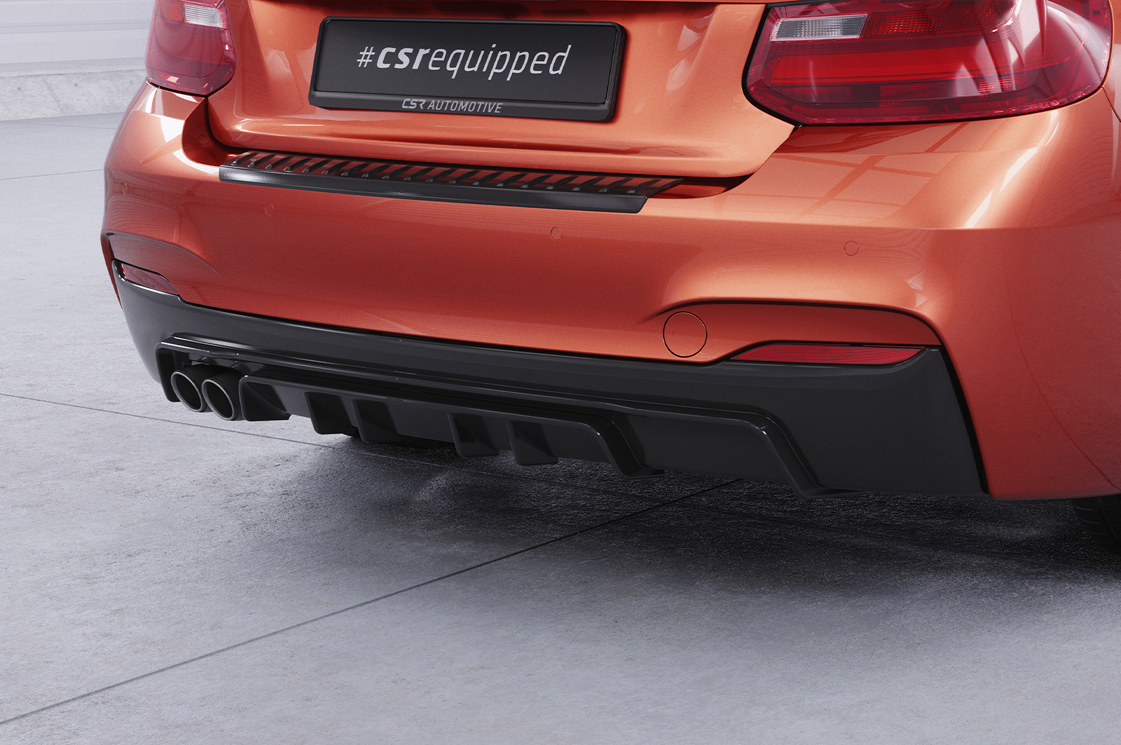 Diffuseur / Ajout de parechoc arrière pour BMW Série 2 F22 / F23 Pack M (11/2013-06/2021) - Fabriqué en ABS (6 finitions au choix)