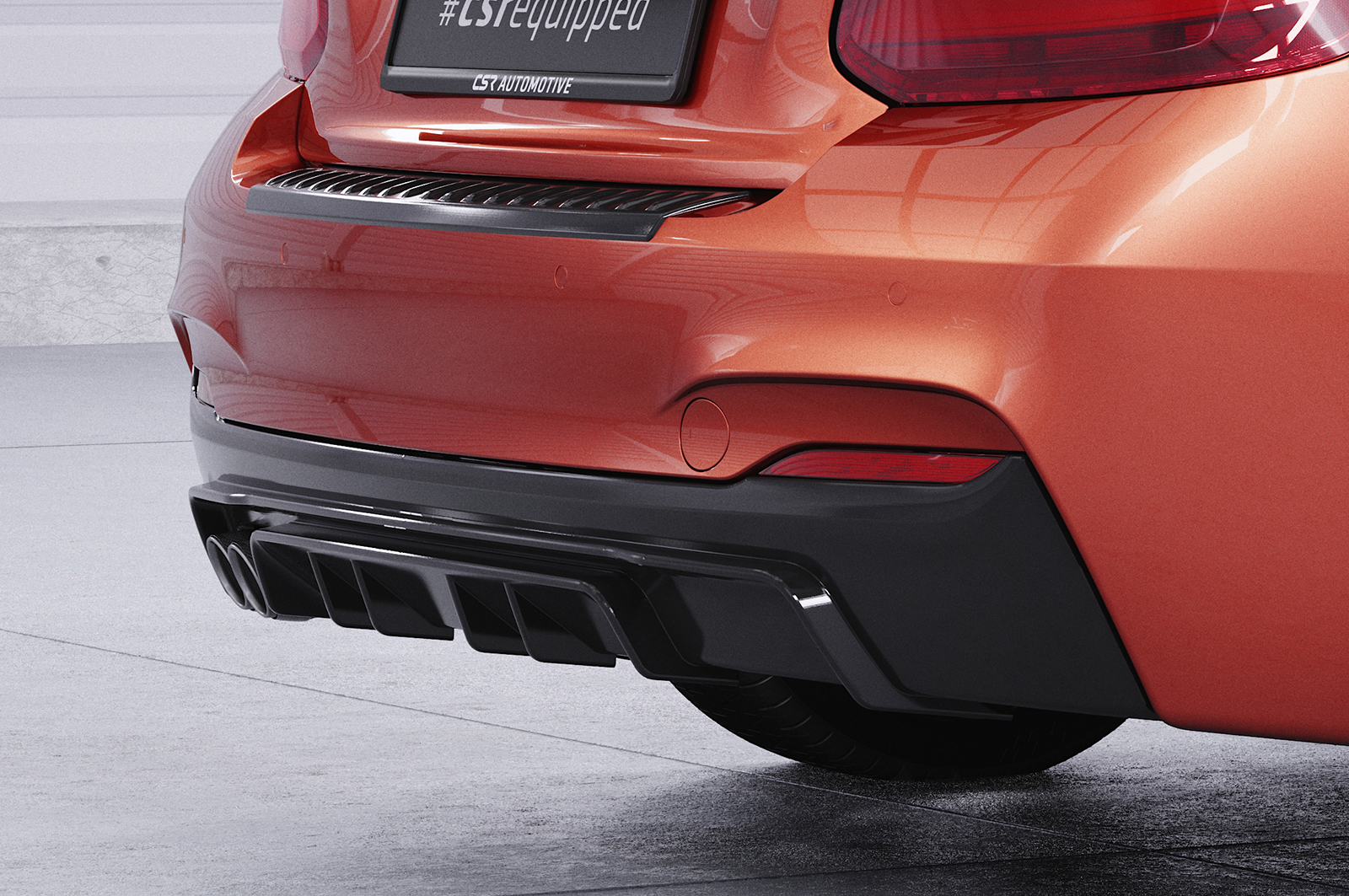 Diffuseur / Ajout de parechoc arrière pour BMW Série 2 F22 / F23 Pack M (11/2013-06/2021) - Fabriqué en ABS (6 finitions au choix)