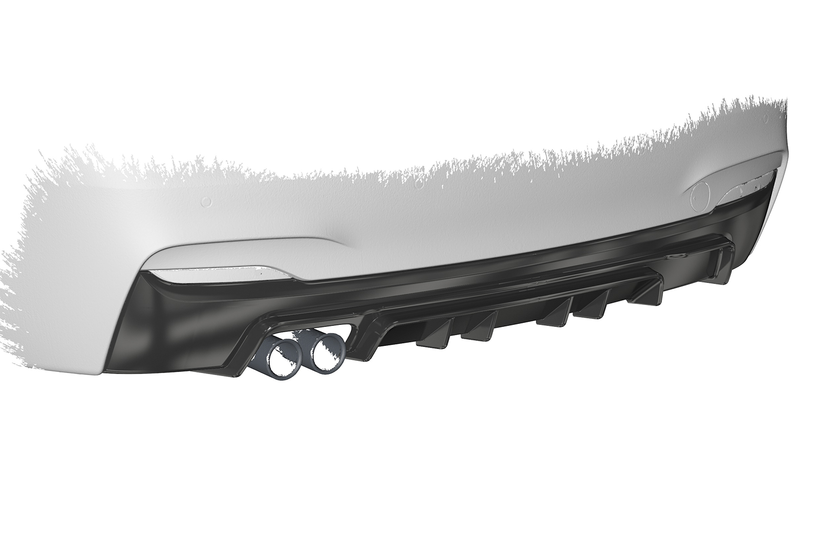 Diffuseur / Ajout de parechoc arrière pour BMW Série 2 F22 / F23 Pack M (11/2013-06/2021) - Fabriqué en ABS (6 finitions au choix)