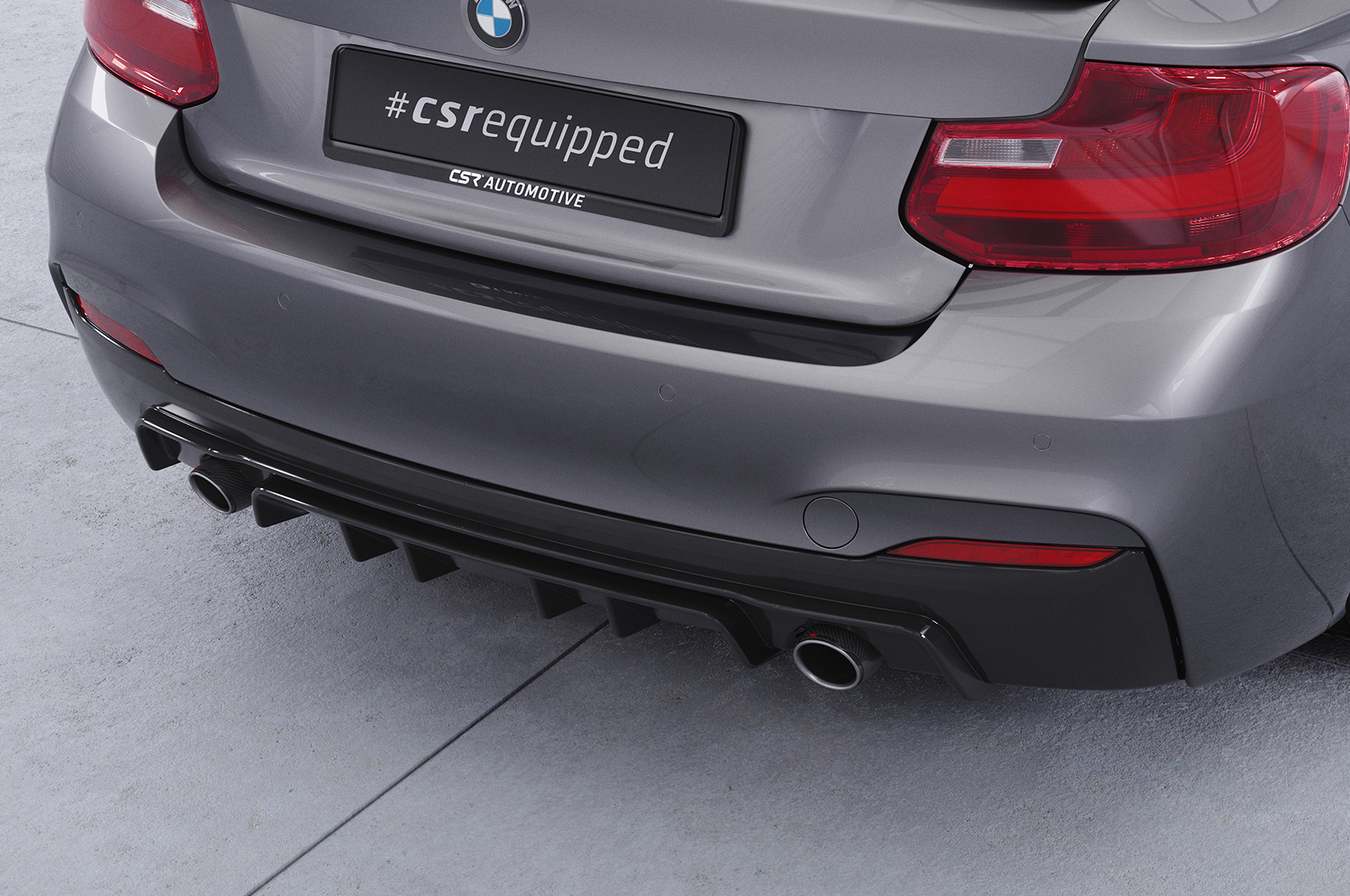 Diffuseur / Ajout de parechoc arrière pour BMW Série 2 F22 / F23 Pack M (11/2013-06/2021) - Fabriqué en ABS (6 finitions au choix)
