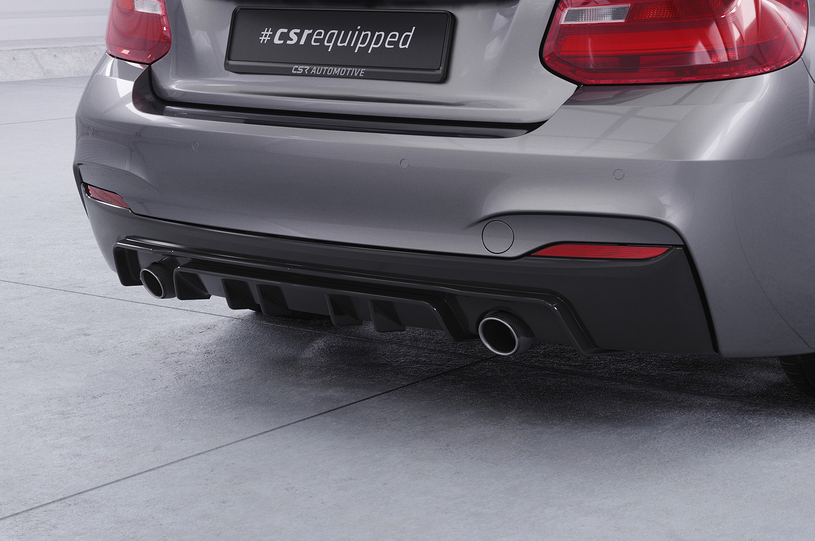 Diffuseur / Ajout de parechoc arrière pour BMW Série 2 F22 / F23 Pack M (11/2013-06/2021) - Fabriqué en ABS (6 finitions au choix)