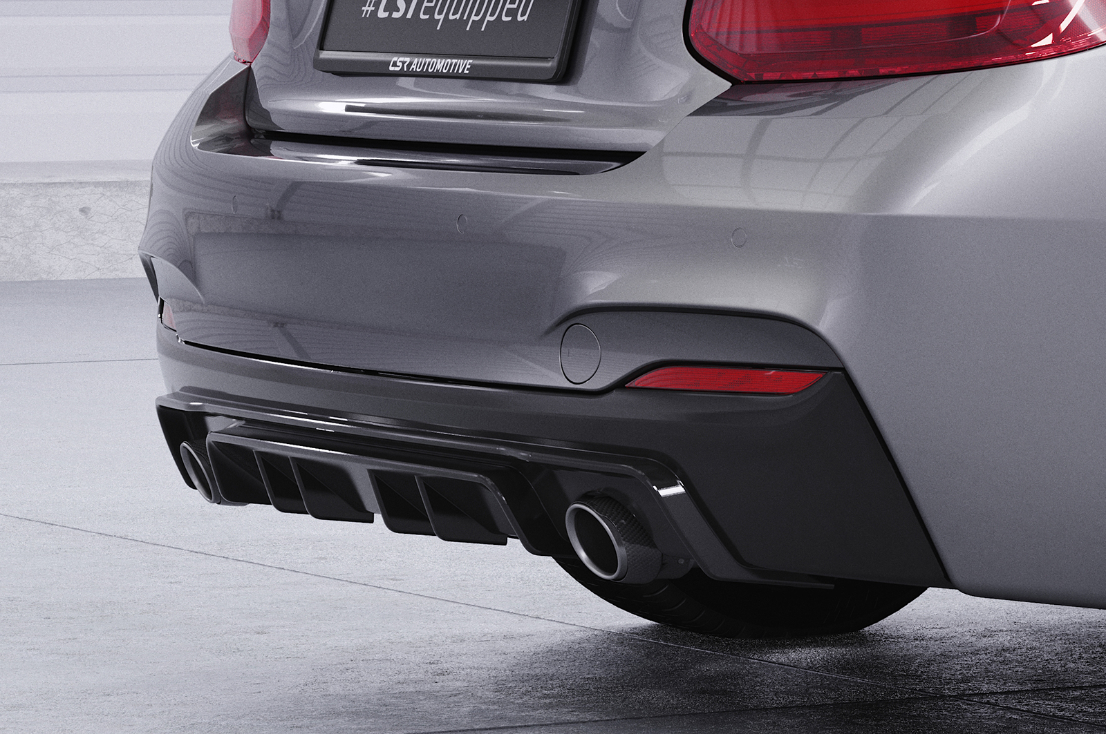 Diffuseur / Ajout de parechoc arrière pour BMW Série 2 F22 / F23 Pack M (11/2013-06/2021) - Fabriqué en ABS (6 finitions au choix)