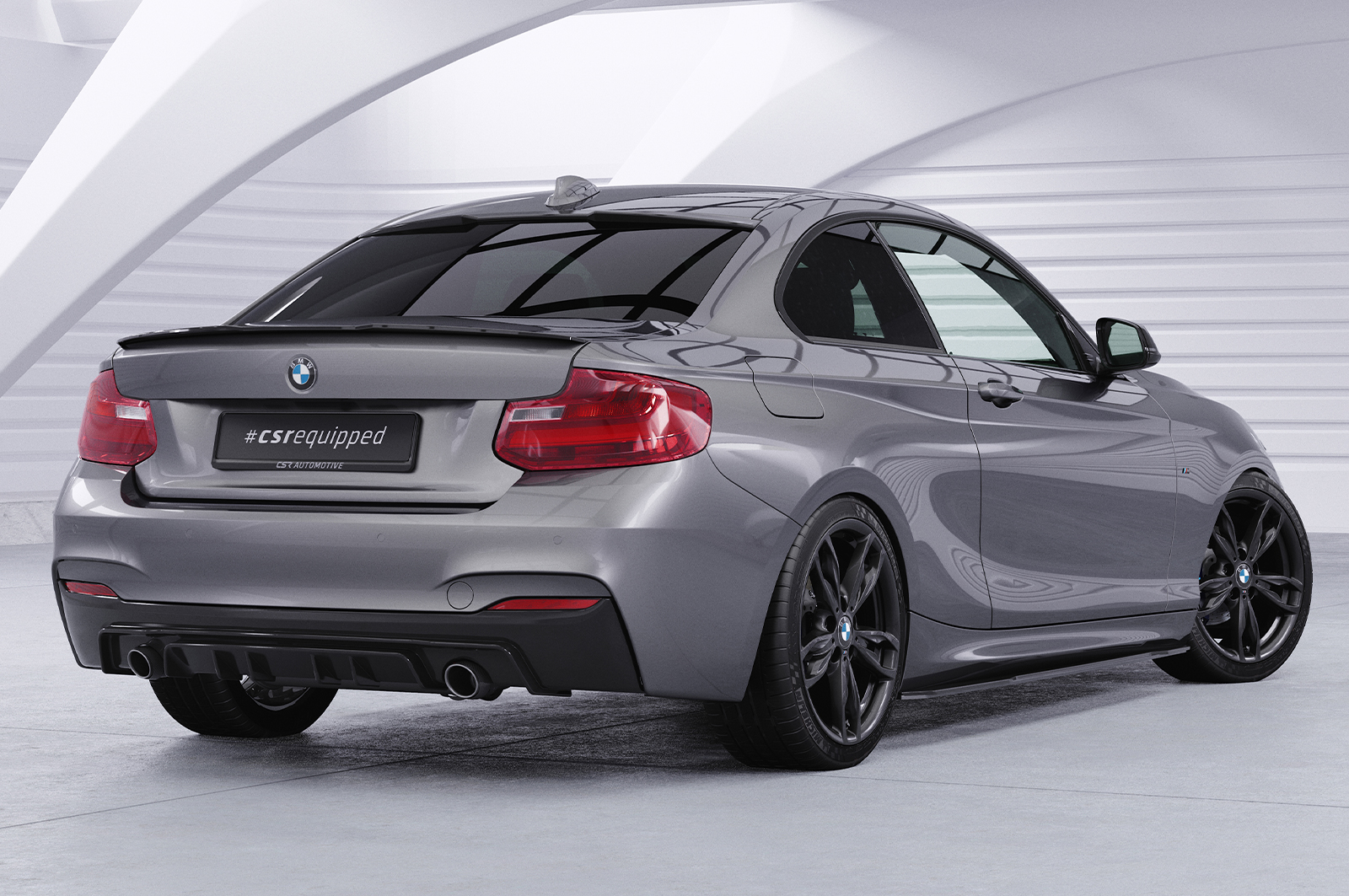 Diffuseur / Ajout de parechoc arrière pour BMW Série 2 F22 / F23 Pack M (11/2013-06/2021) - Fabriqué en ABS (6 finitions au choix)