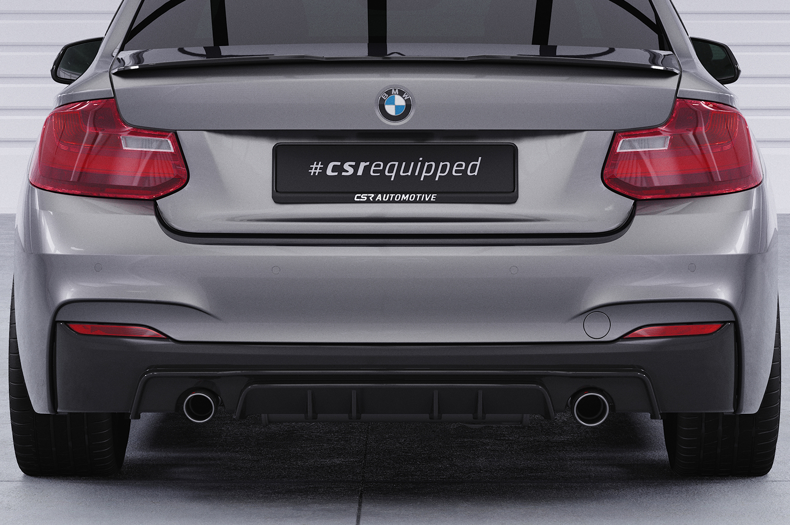 Diffuseur / Ajout de parechoc arrière pour BMW Série 2 F22 / F23 Pack M (11/2013-06/2021) - Fabriqué en ABS (6 finitions au choix)