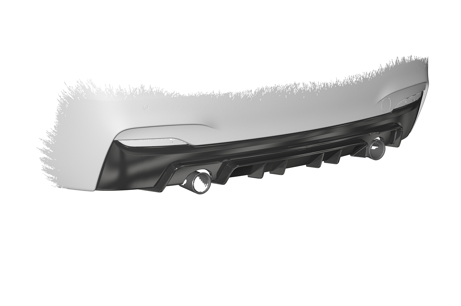 Diffuseur / Ajout de parechoc arrière pour BMW Série 2 F22 / F23 Pack M (11/2013-06/2021) - Fabriqué en ABS (6 finitions au choix)