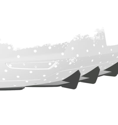 Diffuseur / Ajout de parechoc arrière pour Seat Leon III Typ 5F 5 portes (2012-2016) - Fabriqué en ABS 10mm (à peindre ou polir)
