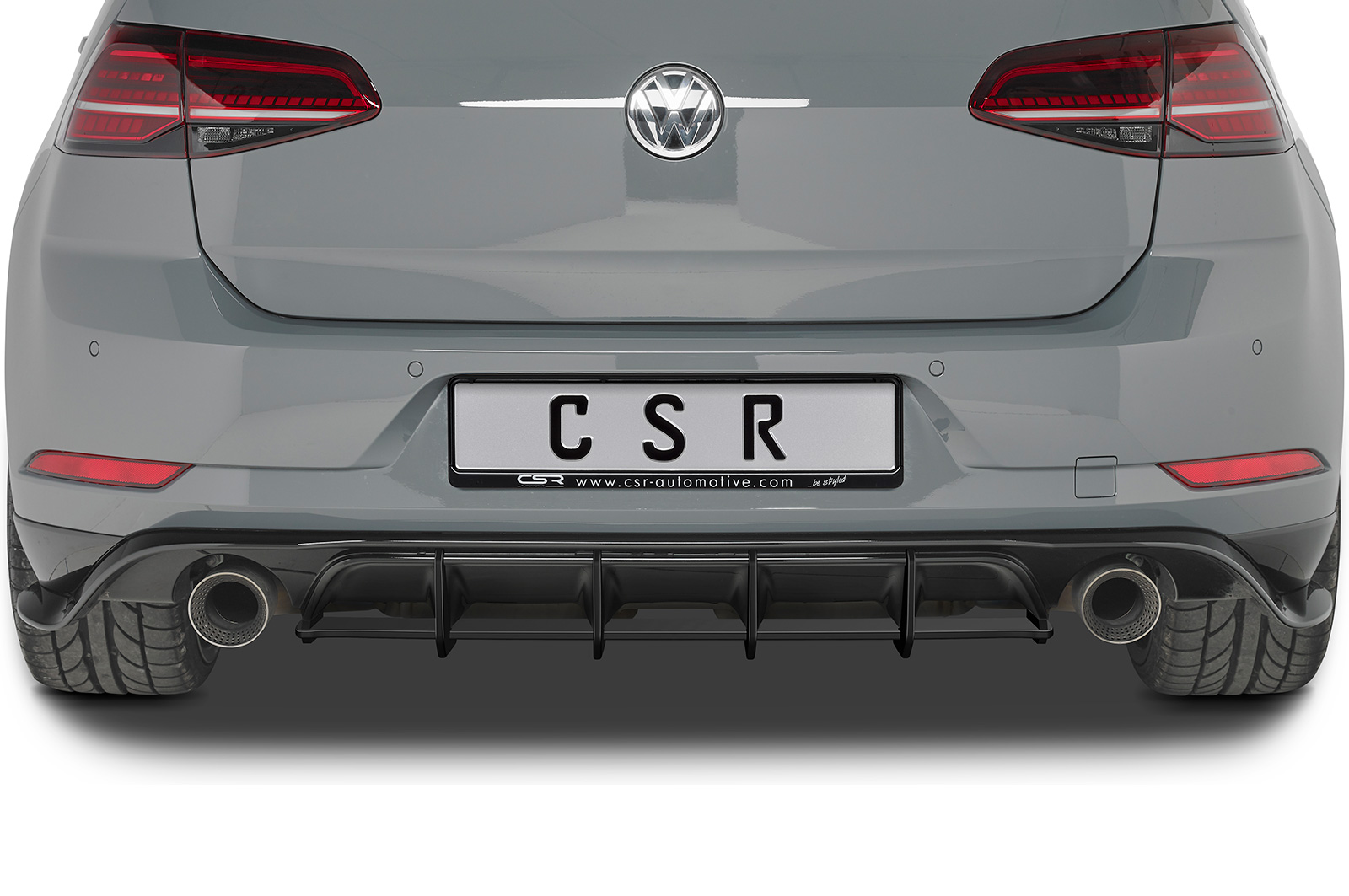 Diffuseur / Ajout de parechoc arrière pour VW Golf 7 (Typ AU) GTI TCR (2019-2021) - Fabriqué en ABS 10mm (à peindre ou polir)