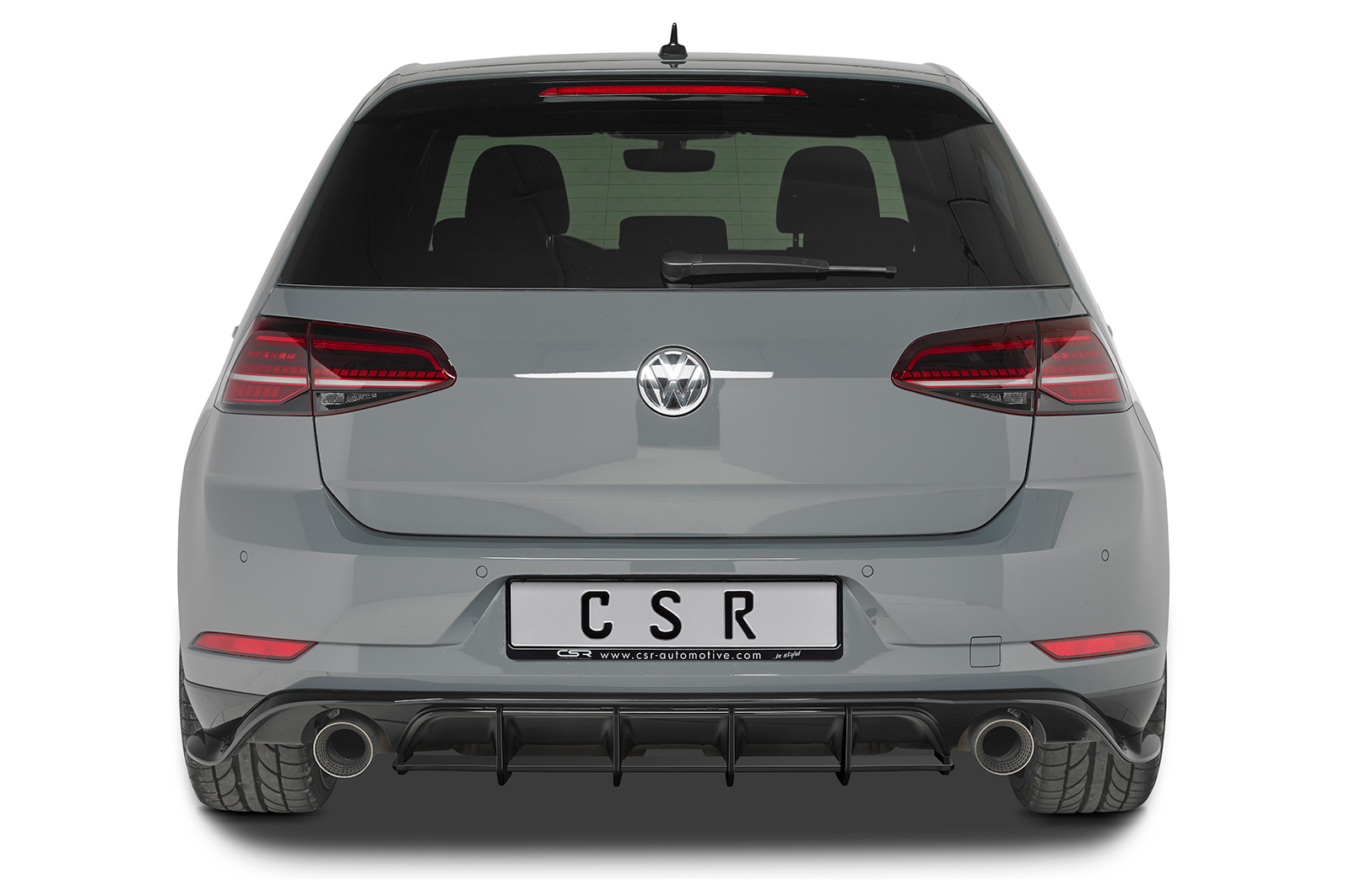 Diffuseur / Ajout de parechoc arrière pour VW Golf 7 (Typ AU) GTI TCR (2019-2021) - Fabriqué en ABS 10mm (à peindre ou polir)