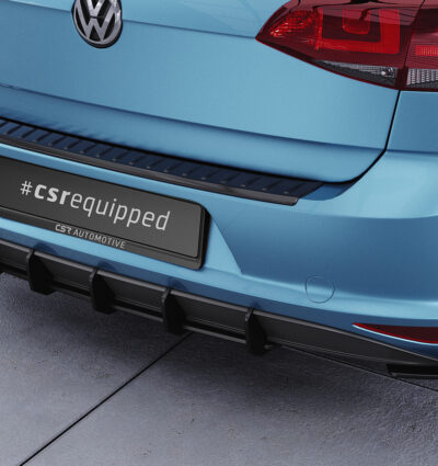 Diffuseur / Ajout de parechoc arrière pour VW Golf 7 (Typ AU) finition de base (08/2012-02/2017) - Fabriqué en ABS 10mm (à peindre ou polir)
