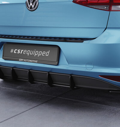 Diffuseur / Ajout de parechoc arrière pour VW Golf 7 (Typ AU) finition de base (08/2012-02/2017) - Fabriqué en ABS 10mm (à peindre ou polir)