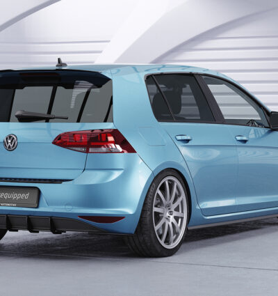 Diffuseur / Ajout de parechoc arrière pour VW Golf 7 (Typ AU) finition de base (08/2012-02/2017) - Fabriqué en ABS 10mm (à peindre ou polir)