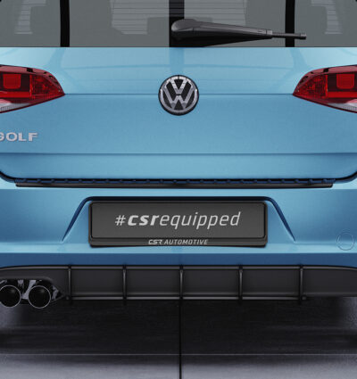 Diffuseur / Ajout de parechoc arrière pour VW Golf 7 (Typ AU) finition de base (08/2012-02/2017) - Fabriqué en ABS 10mm (à peindre ou polir)
