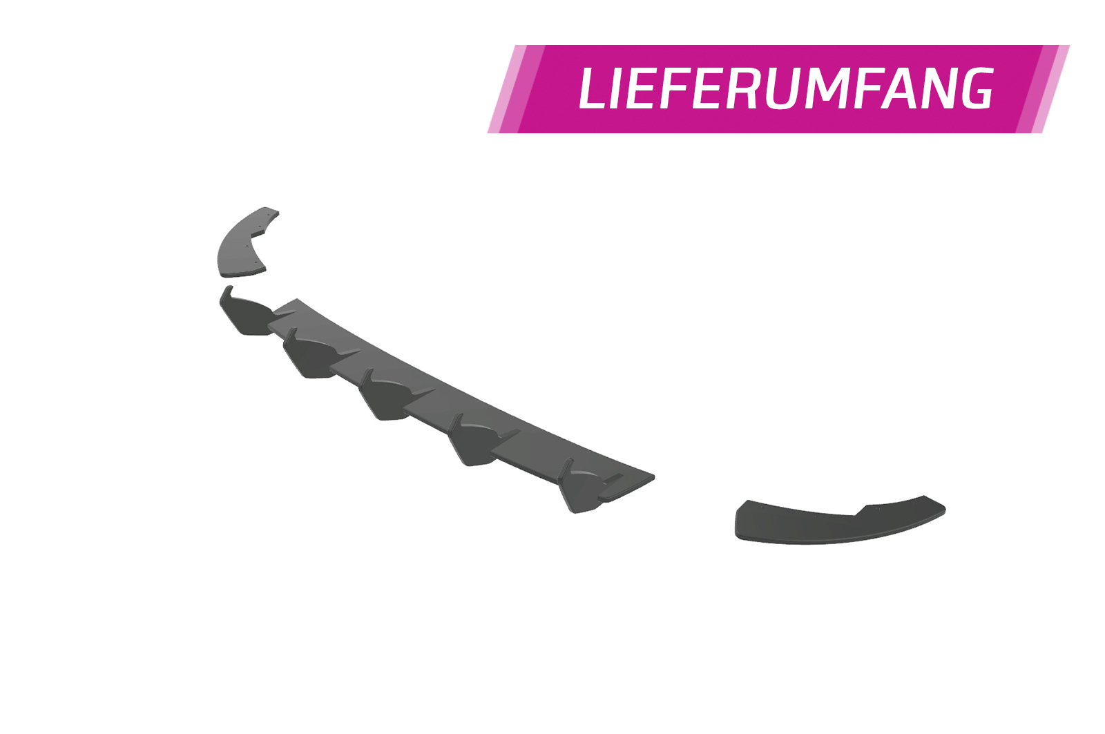 Diffuseur / Ajout de parechoc arrière pour VW Golf 7 (Typ AU) finition de base (08/2012-02/2017) - Fabriqué en ABS 10mm (à peindre ou polir)