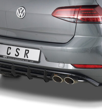 Diffuseur / Ajout de parechoc arrière pour VW Golf 7 (Typ AU) R (facelift) (2017-2019) - Fabriqué en ABS 10mm (à peindre ou polir)