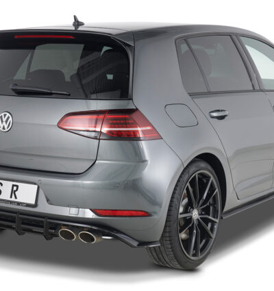 Diffuseur / Ajout de parechoc arrière pour VW Golf 7 (Typ AU) R (facelift) (2017-2019) - Fabriqué en ABS 10mm (à peindre ou polir)