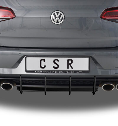 Diffuseur / Ajout de parechoc arrière pour VW Golf 7 (Typ AU) R (facelift) (2017-2019) - Fabriqué en ABS 10mm (à peindre ou polir)