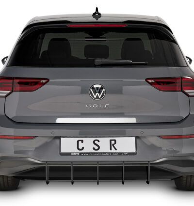 Diffuseur / Ajout de parechoc arrière pour VW Golf 8 (Typ CD) Style / Active (depuis 2020) - Fabriqué en ABS 10mm (à peindre ou polir)