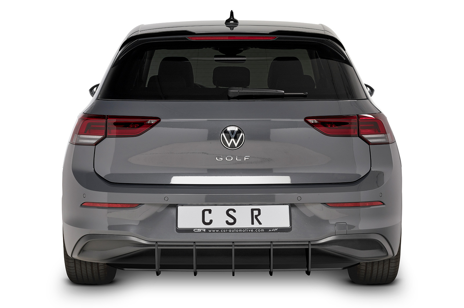 Diffuseur / Ajout de parechoc arrière pour VW Golf 8 (Typ CD) Style / Active (depuis 2020) - Fabriqué en ABS 10mm (à peindre ou polir)