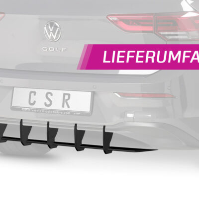 Diffuseur / Ajout de parechoc arrière pour VW Golf 8 (Typ CD) Style / Active (depuis 2020) - Fabriqué en ABS 10mm (à peindre ou polir)