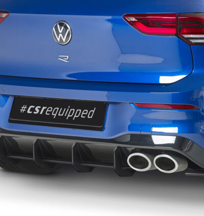 Diffuseur / Ajout de parechoc arrière pour VW Golf 8 (Typ CD) R (depuis 2020) - Fabriqué en ABS 10mm (à peindre ou polir)