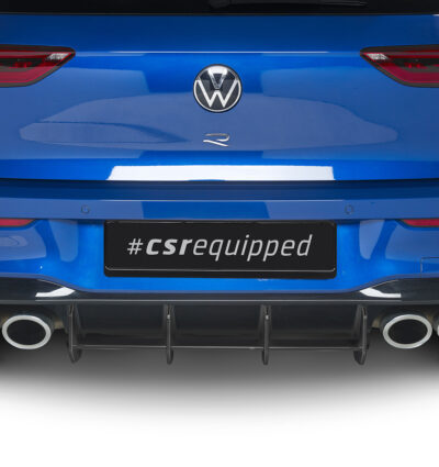 Diffuseur / Ajout de parechoc arrière pour VW Golf 8 (Typ CD) R (depuis 2020) - Fabriqué en ABS 10mm (à peindre ou polir)
