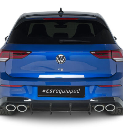 Diffuseur / Ajout de parechoc arrière pour VW Golf 8 (Typ CD) R (depuis 2020) - Fabriqué en ABS 10mm (à peindre ou polir)