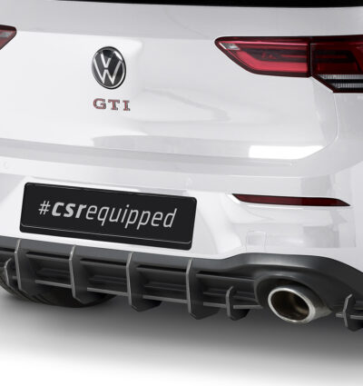 Diffuseur / Ajout de parechoc arrière pour VW Golf 8 (Typ CD) GTI Clubsport (depuis 2020) - Fabriqué en ABS 10mm (à peindre ou polir)