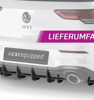 Diffuseur / Ajout de parechoc arrière pour VW Golf 8 (Typ CD) GTI Clubsport (depuis 2020) - Fabriqué en ABS 10mm (à peindre ou polir)