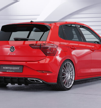 Diffuseur / Ajout de parechoc arrière pour VW Polo 6 2G (Typ AW) R-Line (facelift) (depuis 2021) - Fabriqué en ABS 10mm (à peindre ou polir)