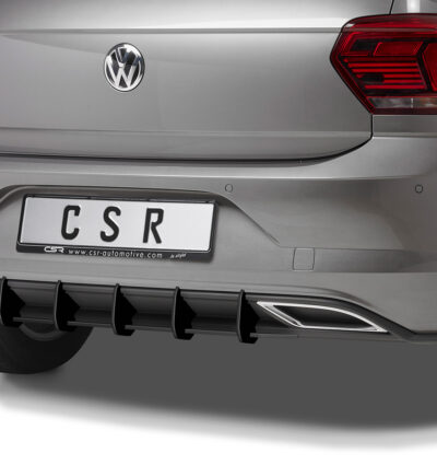 Diffuseur / Ajout de parechoc arrière pour VW Polo 6 2G (Typ AW) R-Line (2017-2020) - Fabriqué en ABS 10mm (à peindre ou polir)