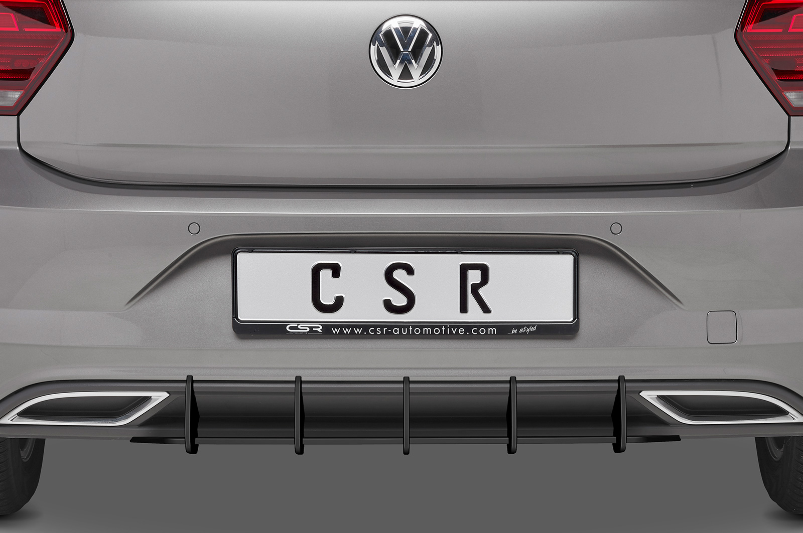Diffuseur / Ajout de parechoc arrière pour VW Polo 6 2G (Typ AW) R-Line (2017-2020) - Fabriqué en ABS 10mm (à peindre ou polir)