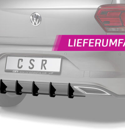Diffuseur / Ajout de parechoc arrière pour VW Polo 6 2G (Typ AW) R-Line (2017-2020) - Fabriqué en ABS 10mm (à peindre ou polir)