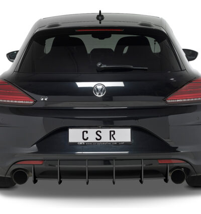 Diffuseur / Ajout de parechoc arrière pour VW Scirocco 3 R (facelift) (2014-2017) - Fabriqué en ABS 10mm (à peindre ou polir)